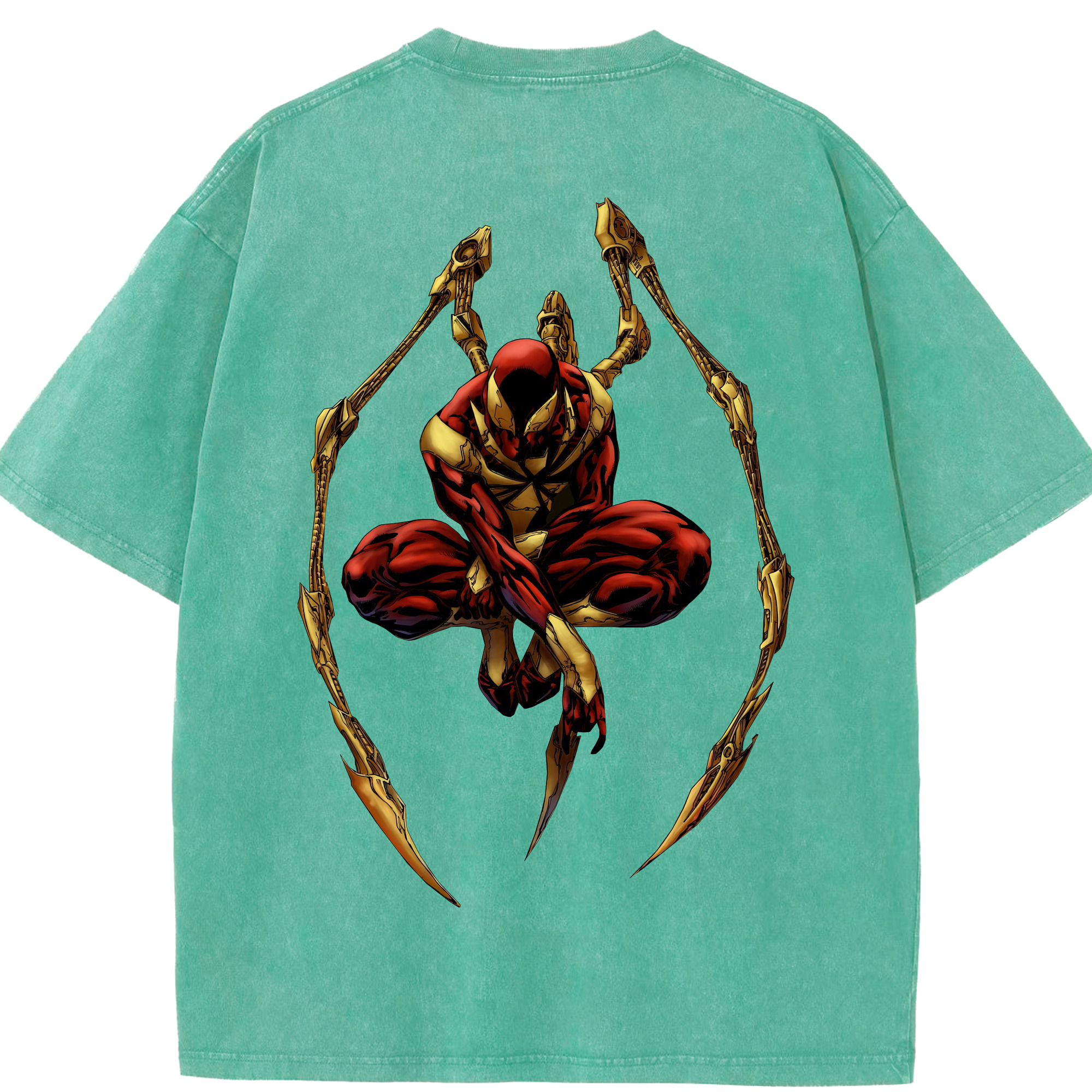 （画像用） Spider Man スパイダーマン 綿100% ヴィンテージ風 半袖Tシャツ（背面プリント）